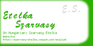 etelka szarvasy business card